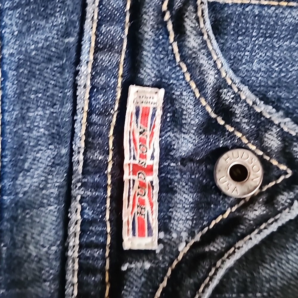 Hudson Y2k Grunge Indie Sleeze Signature Bootcut Flare Dark Wash jeans - Picture 12 of 14